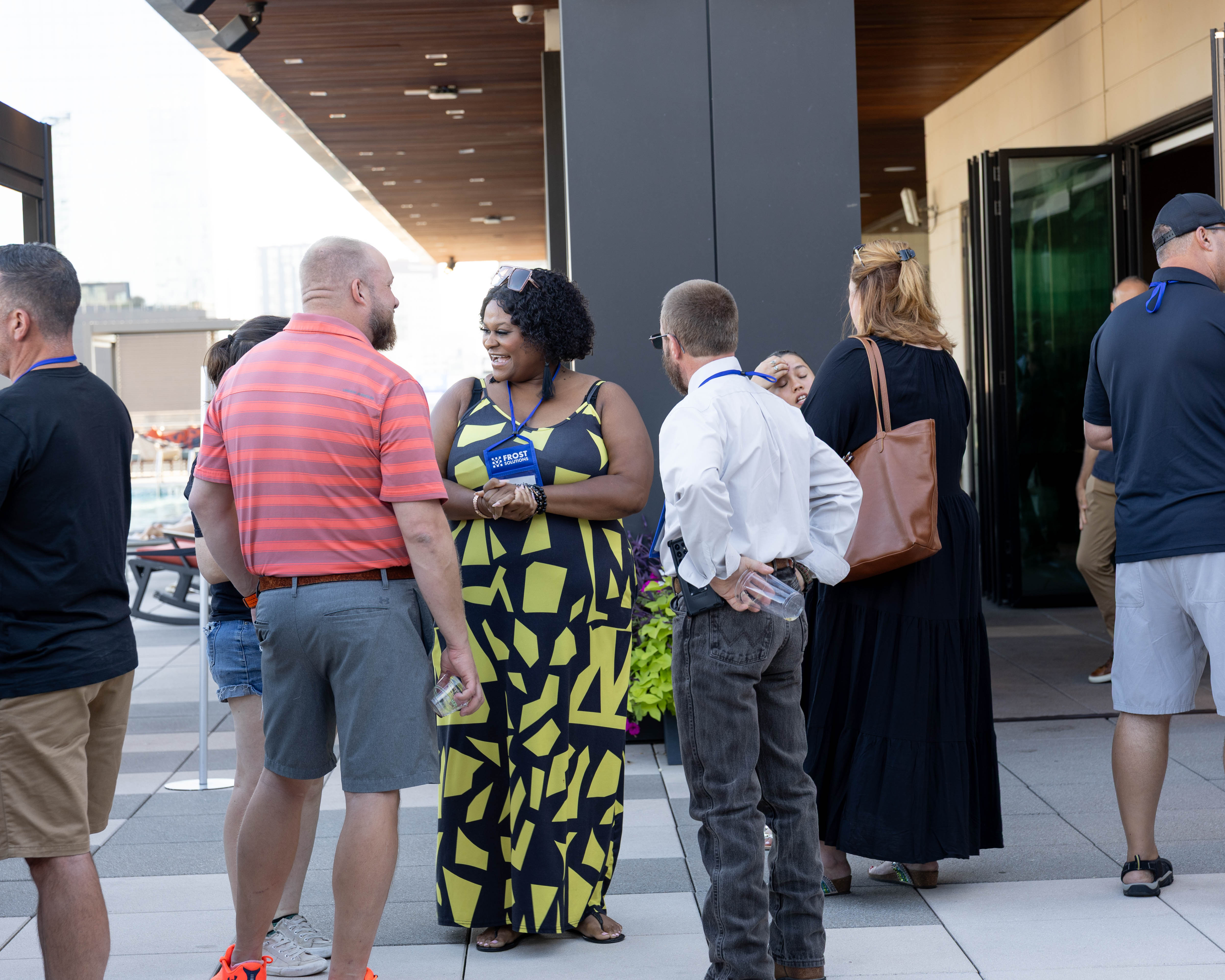 Caterpillar representative mingling with Leadership Forum attendees